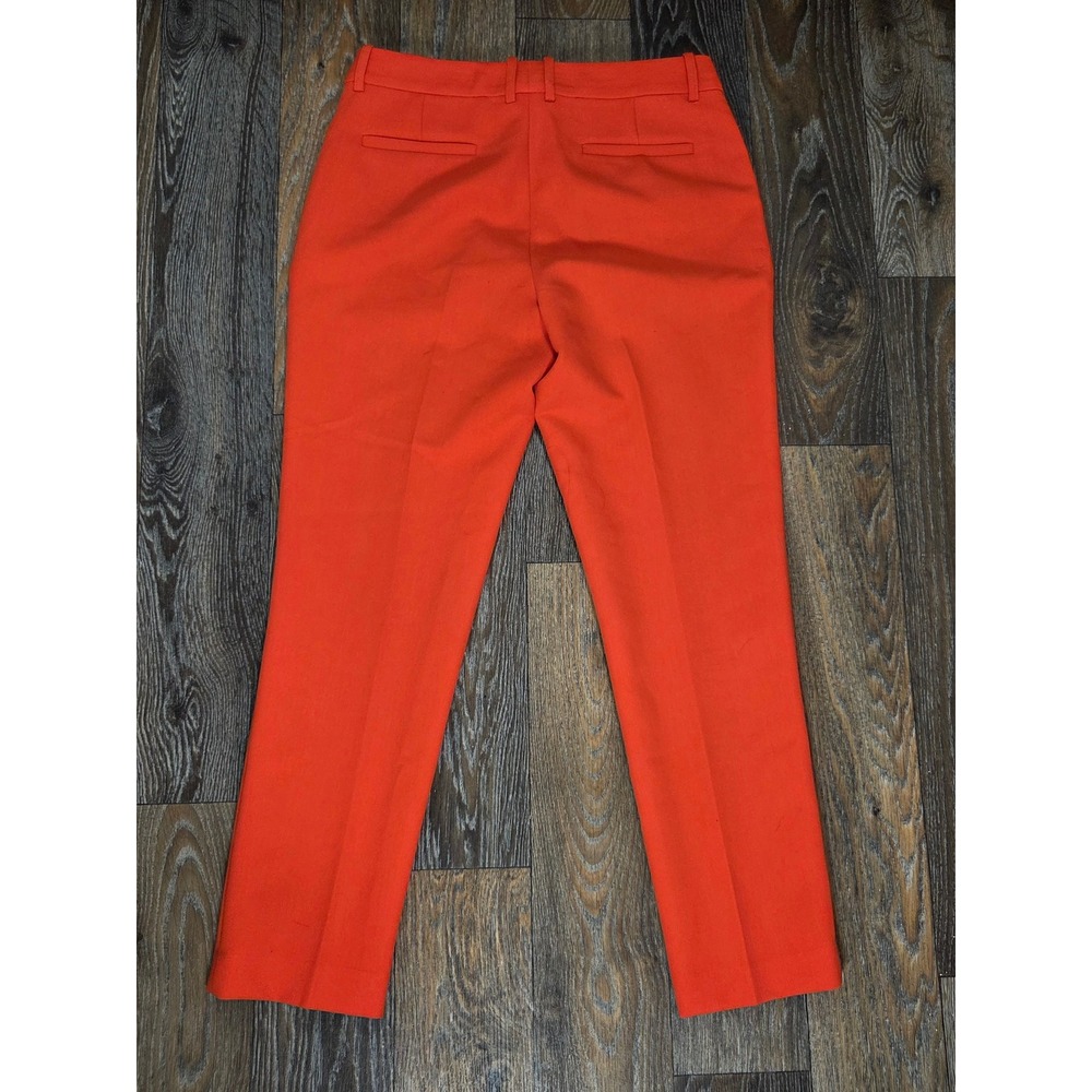 Karl Lagerfeld Paris Womens Size 4 Orange Straight Leg Dress Pants Trousers - Picture 4 of 5